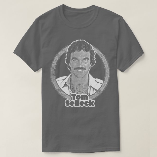 Camiseta Tom Selleck Design estético dos anos 80 (Frente do Design)