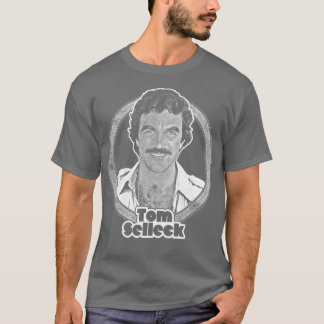 Camiseta Tom Selleck Design estético dos anos 80