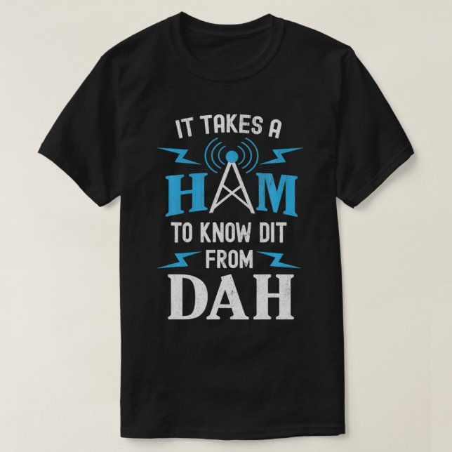 Camiseta Toma Um Presunto Para Saber Dit Do Rádio Dah Ham M (Frente do Design)