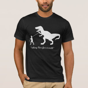 Camiseta tomando Rex para um t-shirt da caminhada -