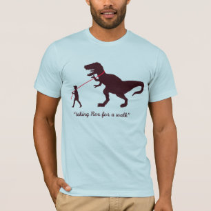 Camiseta tomando Rex para um t-shirt da caminhada -