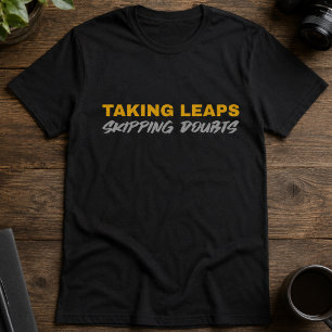 Camiseta Tomando Saltos Pulando Dúvidas Roteiro Motivaciona
