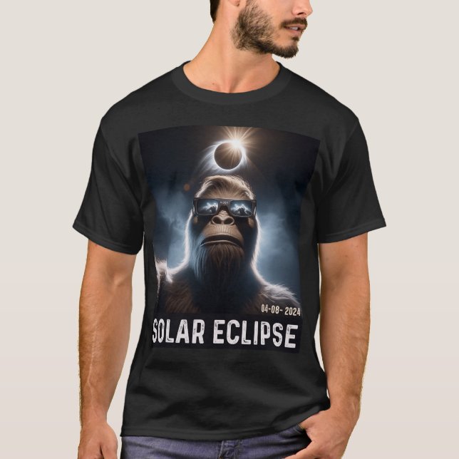 Camiseta Tomar Uma Selfie Com Óculos Eclipse Solar 2024 (Frente)