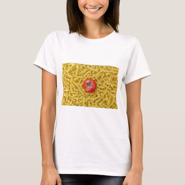 Camiseta Tomate com massa fusilli (Frente)