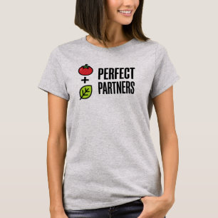 Camiseta Tomate e Manjericão Minimalista   Pares Perfeitos