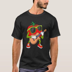 Camiseta Tomate Jogando Violão Tomate Musculando Mulheres C