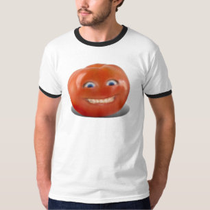 Camiseta Tomate Sorridente de Rosto Feliz