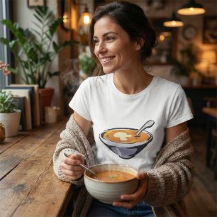 Camiseta Tomate Soup Bowl com Spoon