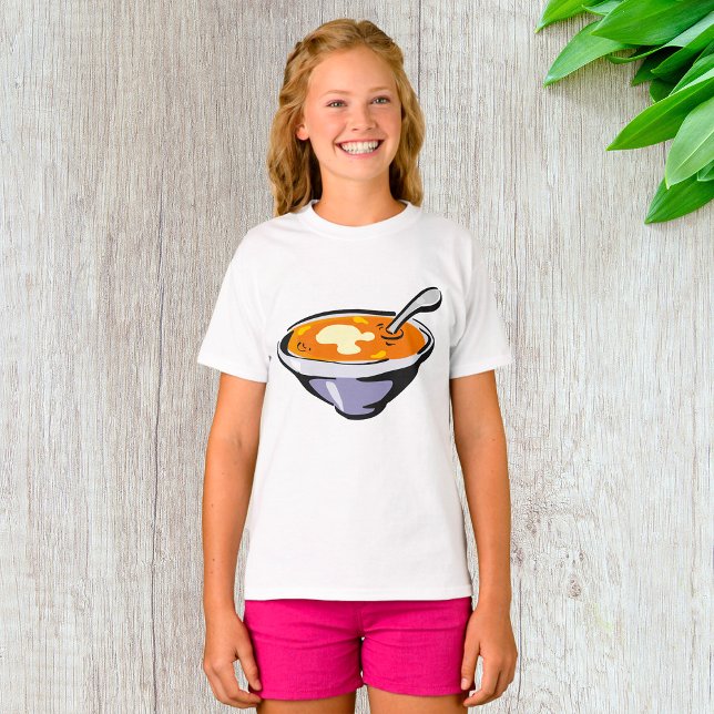 Camiseta Tomate Soup Bowl com Spoon (Criador carregado)