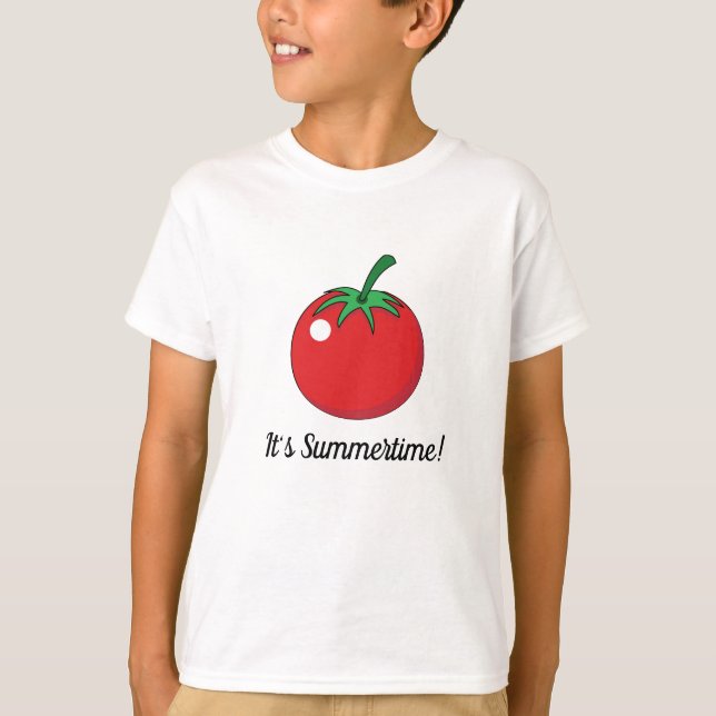 Camiseta Tomate Vermelho | Adicionar seu texto (Frente)