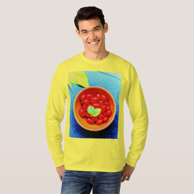 Camiseta "Tomates Ball" Foto Cuta. Compre agora (Frente Completa)