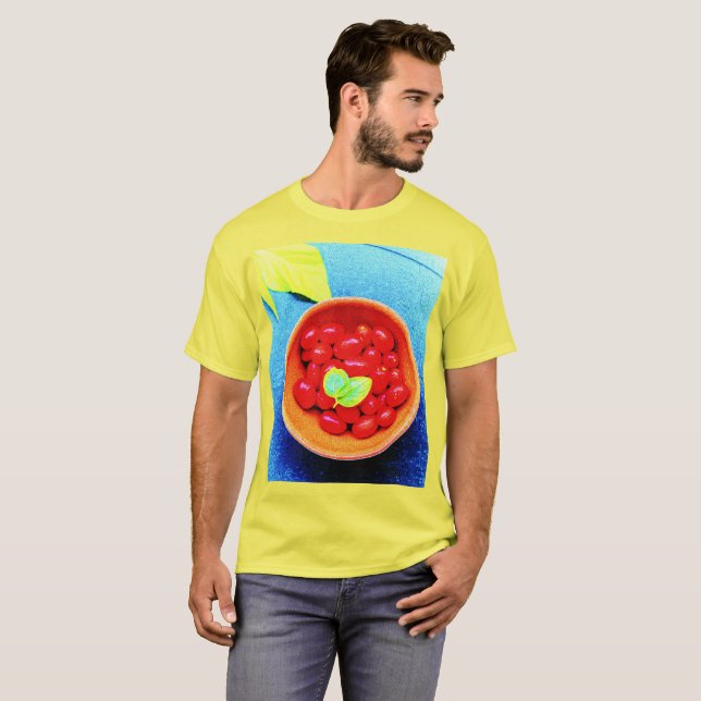 Camiseta "Tomates Ball" Foto Cuta. Compre agora (Frente Completa)