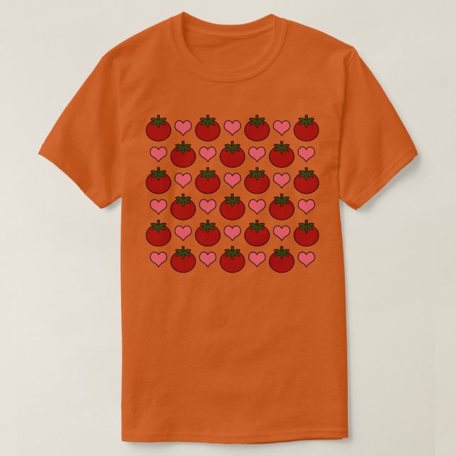 Camiseta Tomates E Corações De Cuta (Frente do Design)