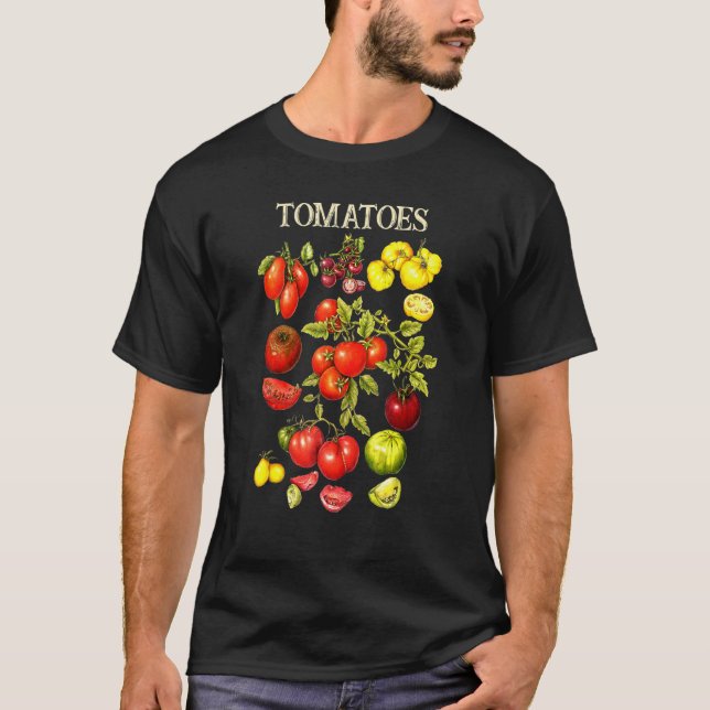 Camiseta Tomates Gardener Garden Tomato Botânico (Frente)