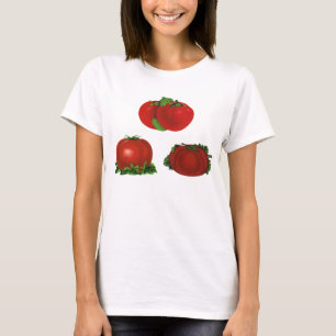 Camiseta Tomates Vermelhos Maduros Vintage Comida, Frutas, 