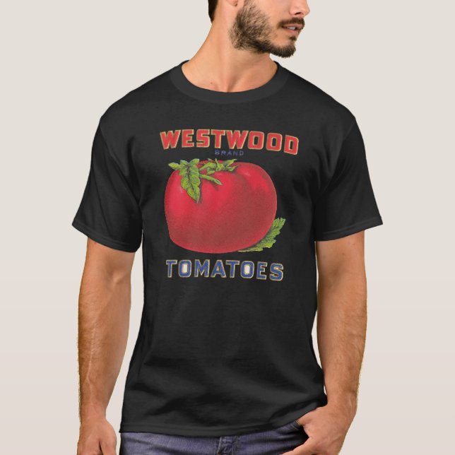 Camiseta Tomates Westwood - Etiqueta de Fruta de vindima (Frente)