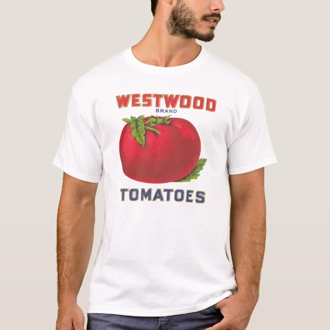 Camiseta Tomates Westwood - Etiqueta de Fruta de vindima (Frente)