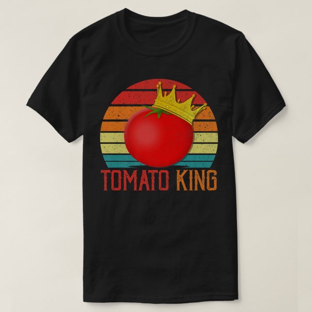 Camiseta Tomato King Funny Vegan Tomates Sobre Lover (Frente do Design)
