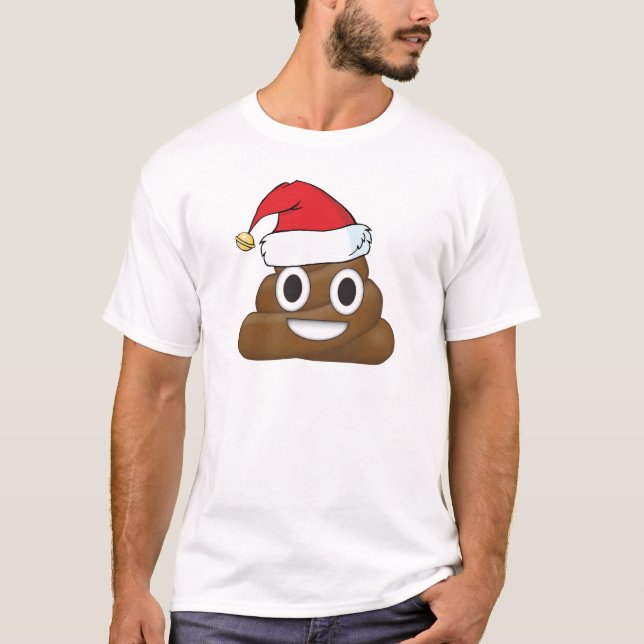 Camiseta Tombadilho divertido Emoji do Xmas (Frente)