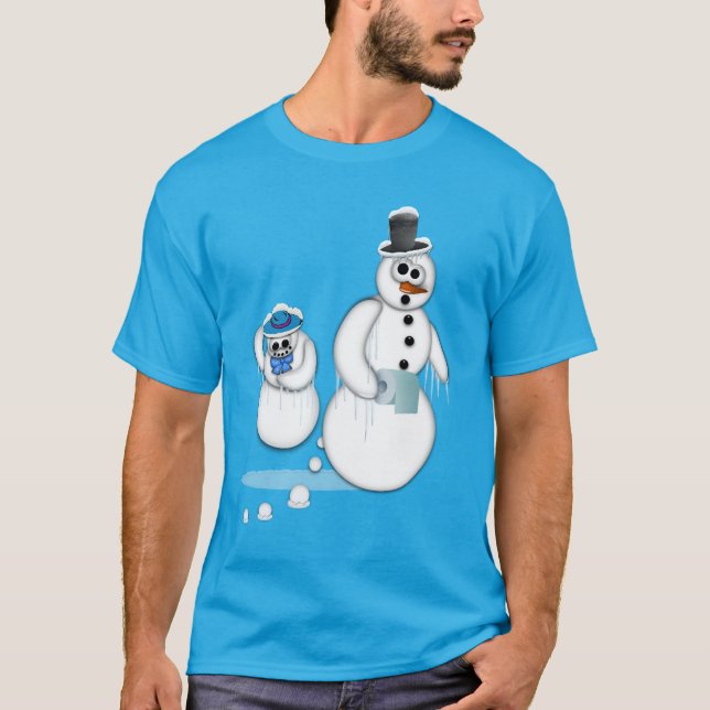 Camiseta Tombadilho do boneco de neve (Frente)