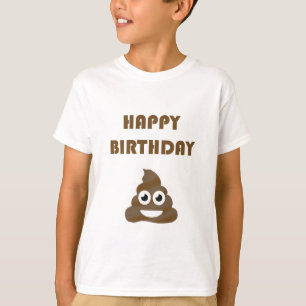 Camiseta Tombadilho feliz bonito engraçado Emoji da festa