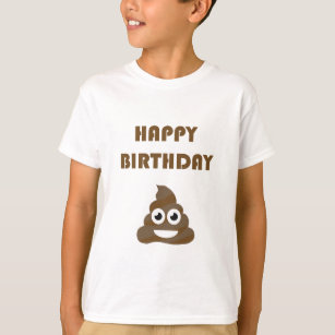 Camiseta Tombadilho feliz bonito engraçado Emoji da festa