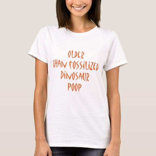 Camiseta Tombadilho fossilizado do dinossauro (Frente)