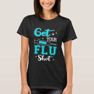 Camiseta Tome a Vacina Contra a Gripe Enfermeira Pro Vacina
