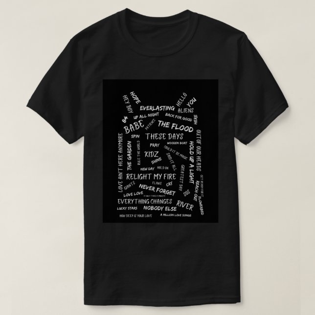 Camiseta Tome Essa Música Como Gráfico Preto (Frente do Design)