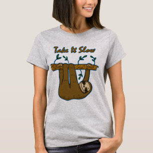 Camiseta Tome-lhe a preguiça lenta