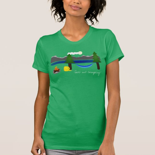 Camiseta Tome-me o tshirt de acampamento (Frente)