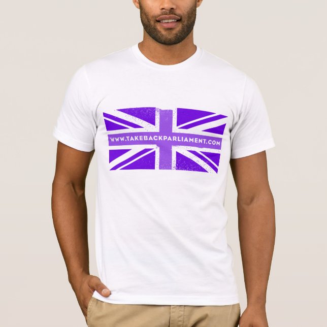 Camiseta Tome-o embandeiram para trás, o t-shirt branco dos (Frente)