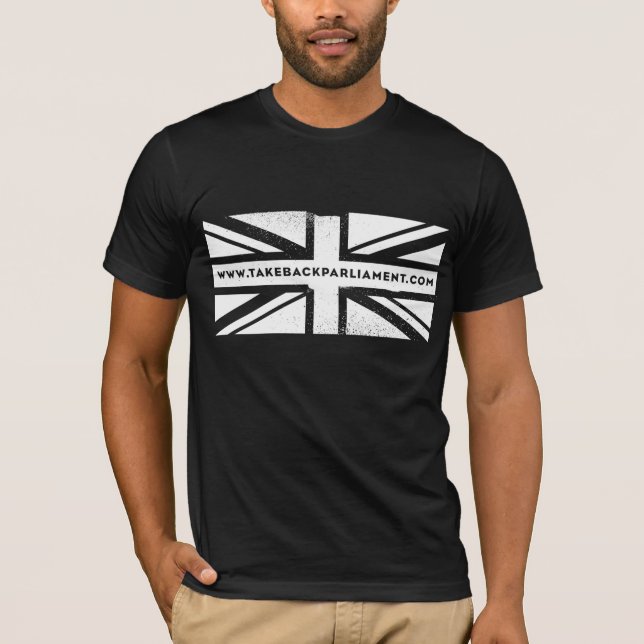 Camiseta Tome-o embandeiram para trás, o t-shirt preto dos (Frente)