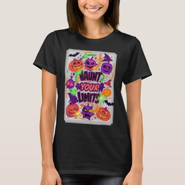 Camiseta Tome Seus Limites Neon Halloween T Shirt (Frente)