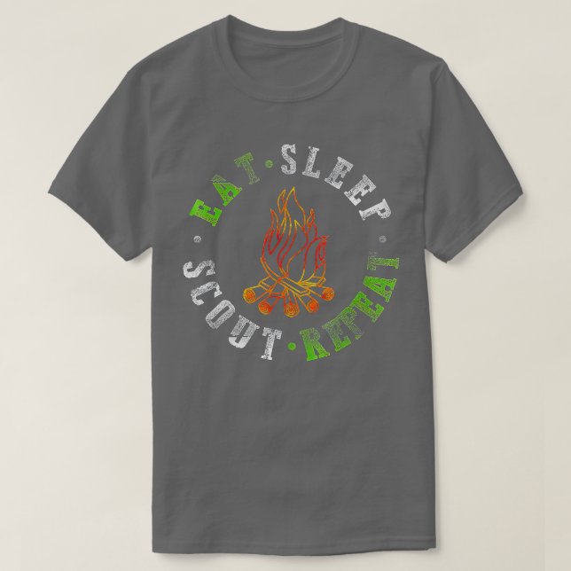 Camiseta Tome Sleep Scout Repita O Acampamento Scoupon (Frente do Design)