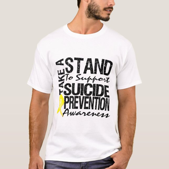 Camiseta Tome um suporte à prevenção do suicídio do apoio (Frente)