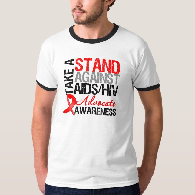 Camiseta Tome um suporte contra o HIV do AIDS (Frente)