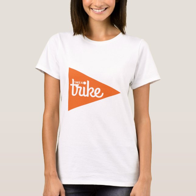 Camiseta Tome uma bandeira de Trike: Trike Recumbent (Frente)