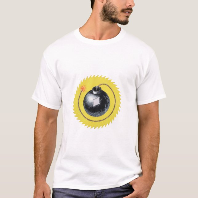 Camiseta Tome uma bomba de tempo de fusível com fusível (Frente)
