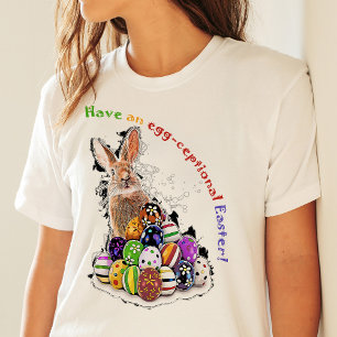 Camiseta Tome uma Páscoa oviciosa! Ovos de coelho da Páscoa