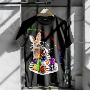 Camiseta Tome uma Páscoa oviciosa! Ovos de coelho da Páscoa