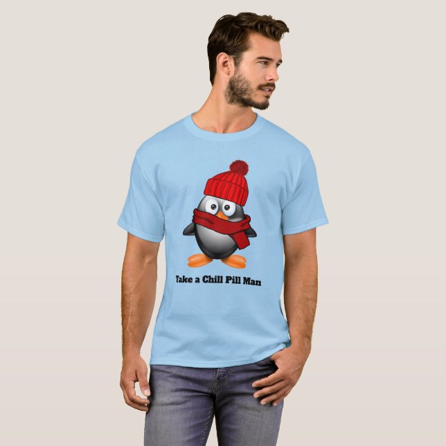 Camiseta Tome uma Pílula de Relaxamento Cara (Frente Completa)