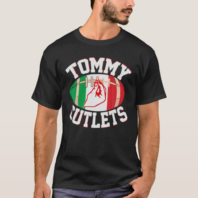 Camiseta Tommy Cutlets Futebol Quarterback NY Mão Italiana (Frente)