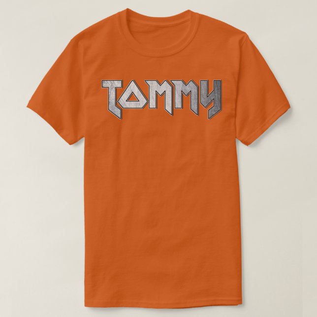 Camiseta Tommy de metal pesado (Frente do Design)