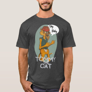 Camiseta Tommy o gato menino engraçado