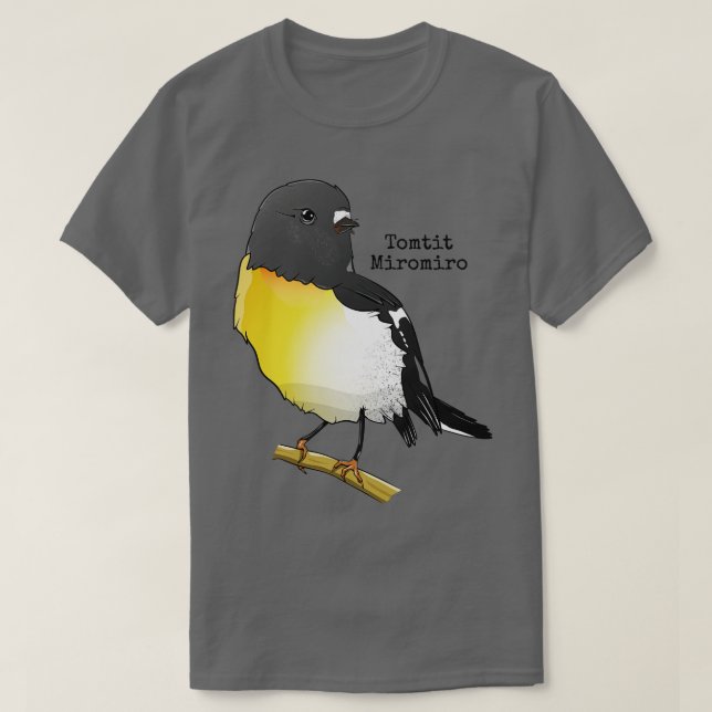 Camiseta Tomtit Miromiro (Frente do Design)
