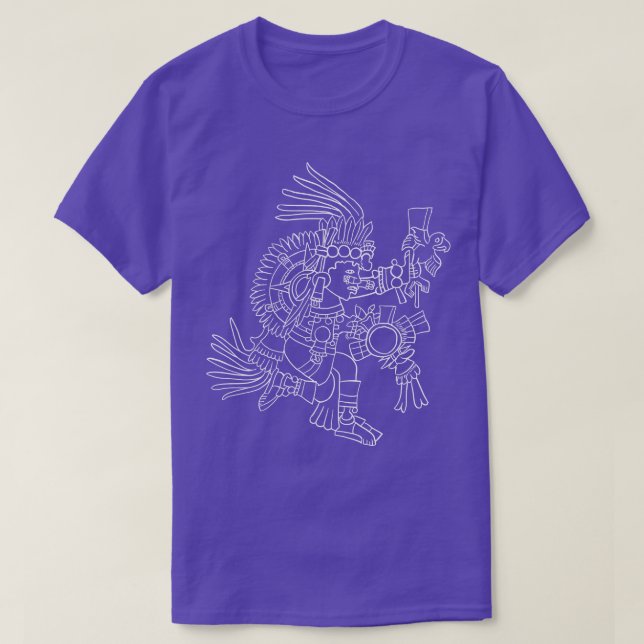 Camiseta Tonatiuh Aztec Sun Deity 3 (Frente do Design)