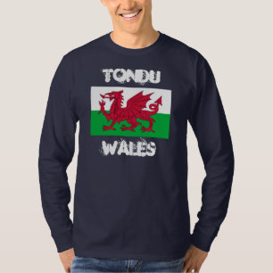 Camiseta Tondu, Wales com bandeira de Galês