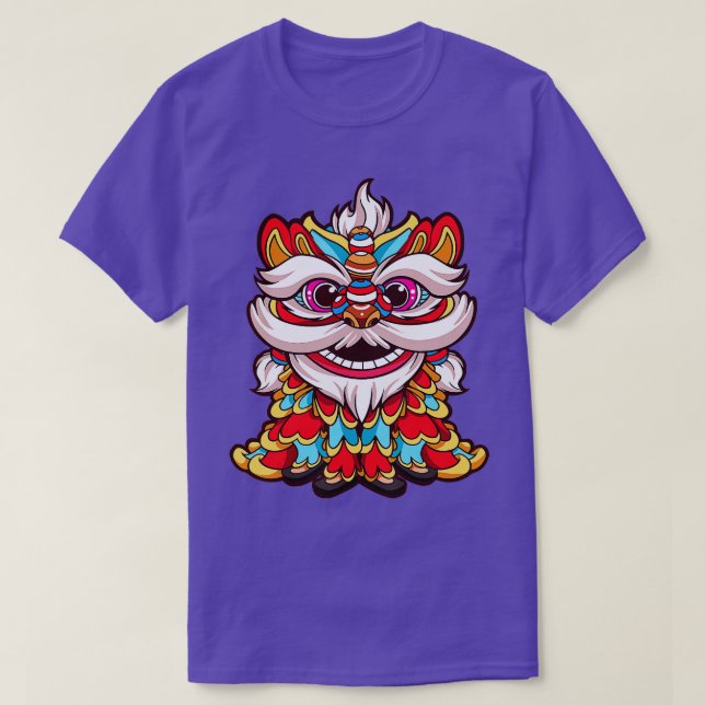 Camiseta Tonelada de Leão Chinês t ; Leão Chinês t ; (Frente do Design)