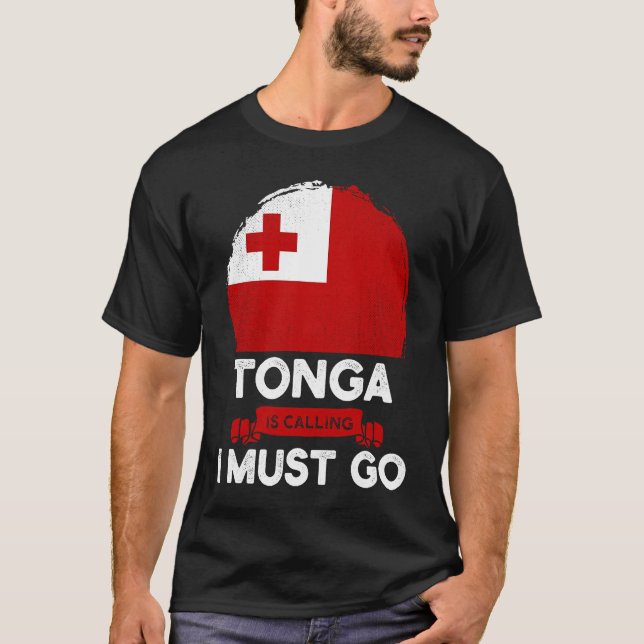 Camiseta Tonga Está Chamando De "Eu Tenho Que Ir Tongan Her (Frente)